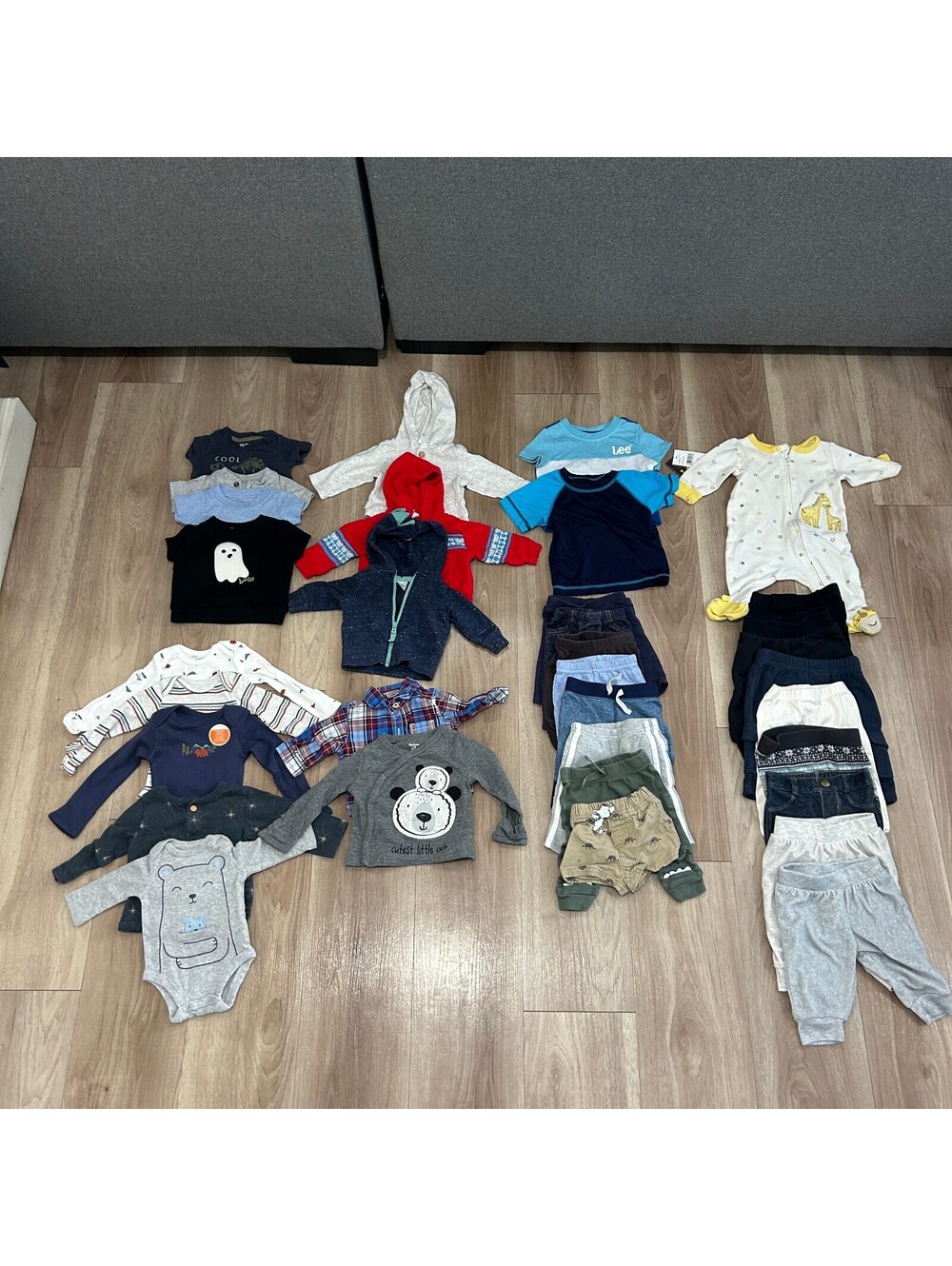 Baby Boy cloth bundle set  Newborn and 0-3 months New and Gently Used 33 PCs